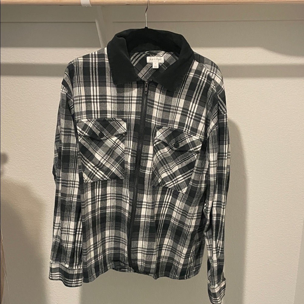 Sun + Stone Black and White Checkered Shirt